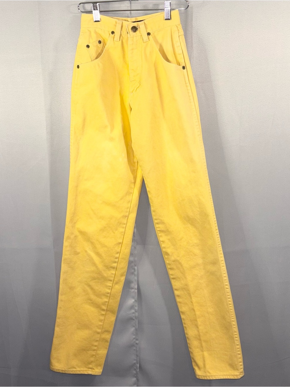 Vtg Wrangler Silverlake Yellow Bareback Jeans 0x36